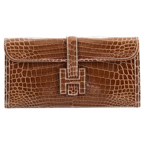 hermes jige clutch black|Hermes jige clutch crocodile.